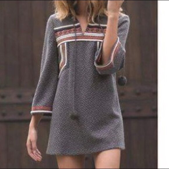 Esley Embroidered Knit Sweater Dress M - Picture 3 of 10